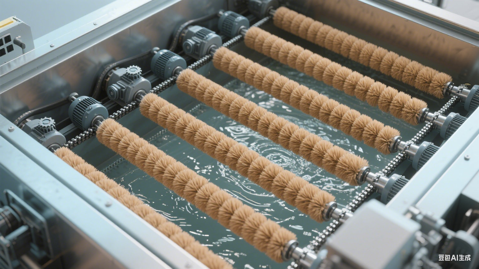 全自动生姜芋头毛辊清洗机：运作原理与流程解析​(2)