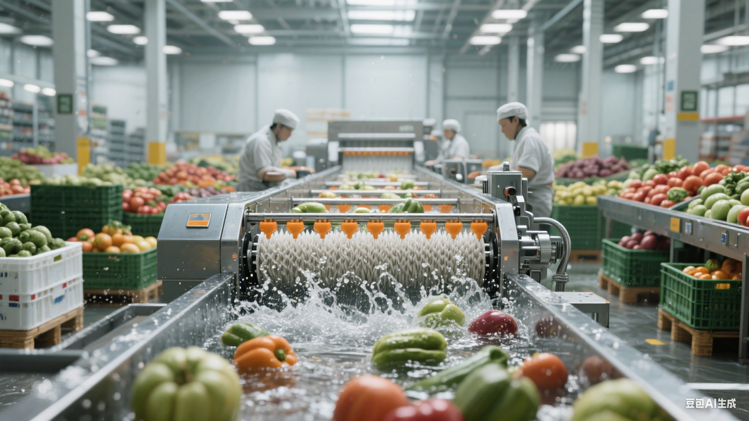 在根茎类食材清洗领域，毛辊清洗机凭借独特的设计和实用的功能(6)