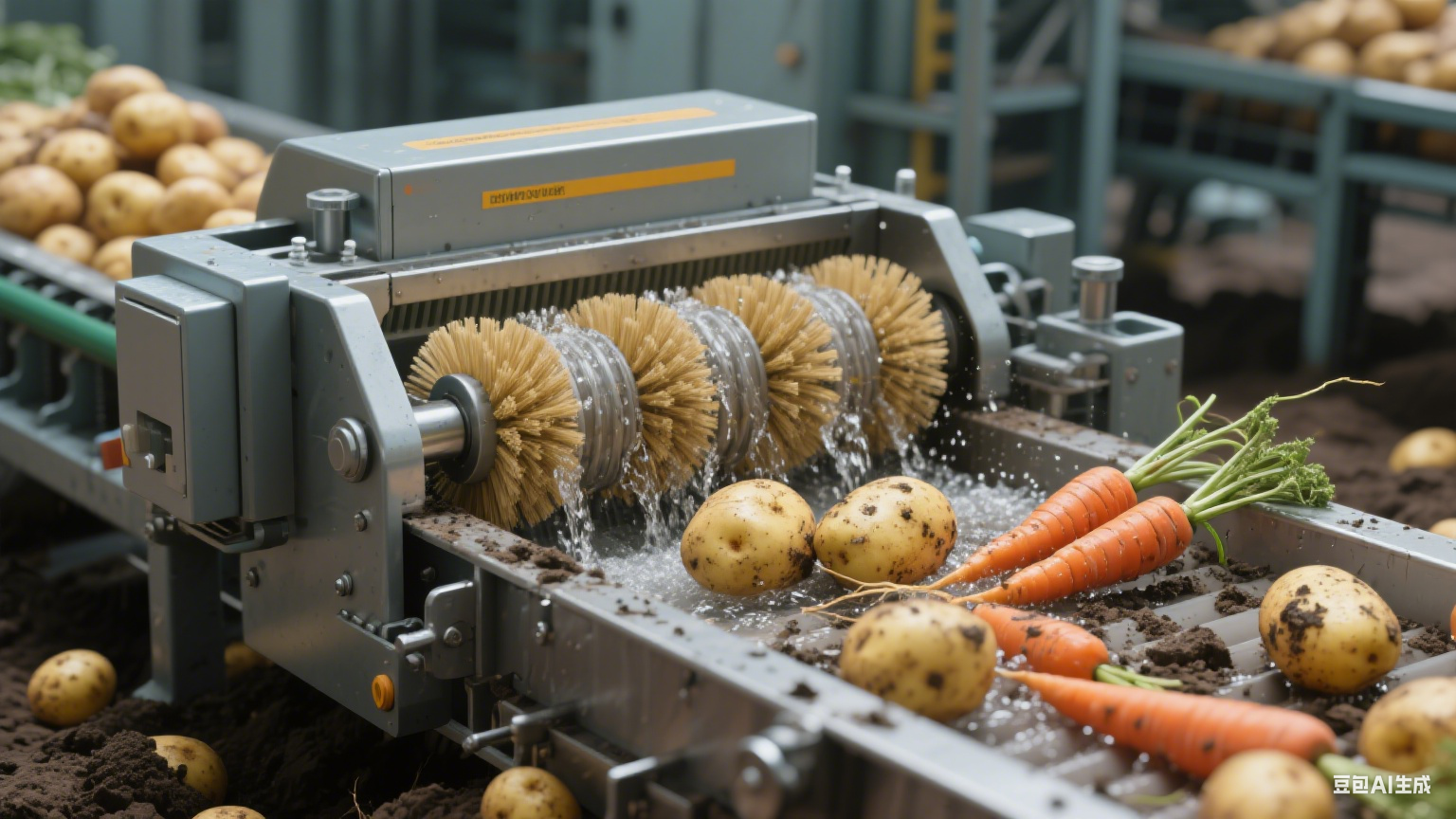 毛辊清洗机：食品加工的 “温柔清洁多面手”(1)