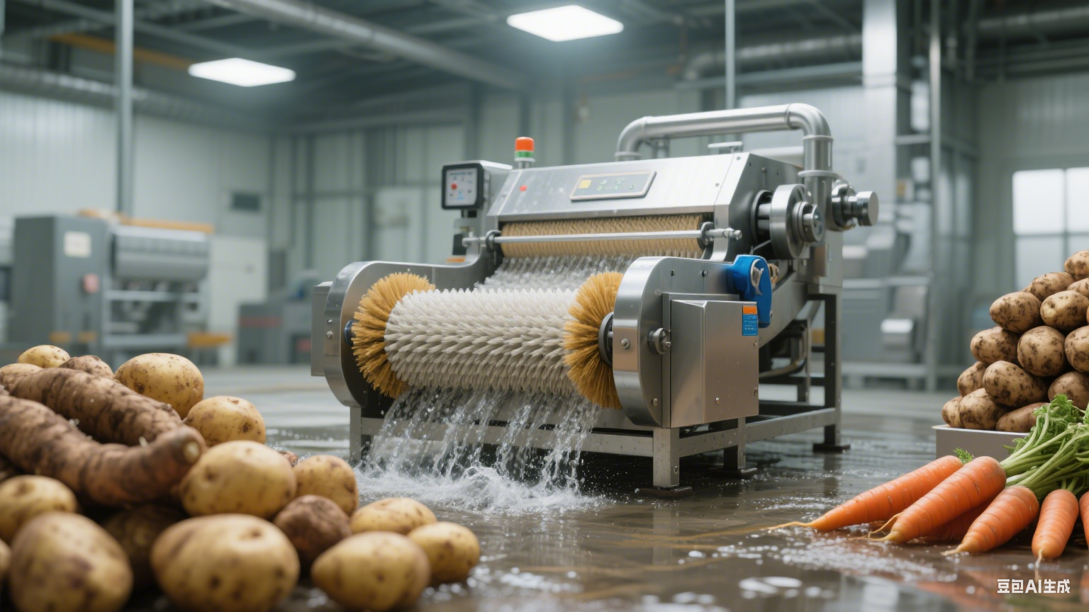 毛辊清洗机：食品加工的 “温柔清洁多面手”(2)