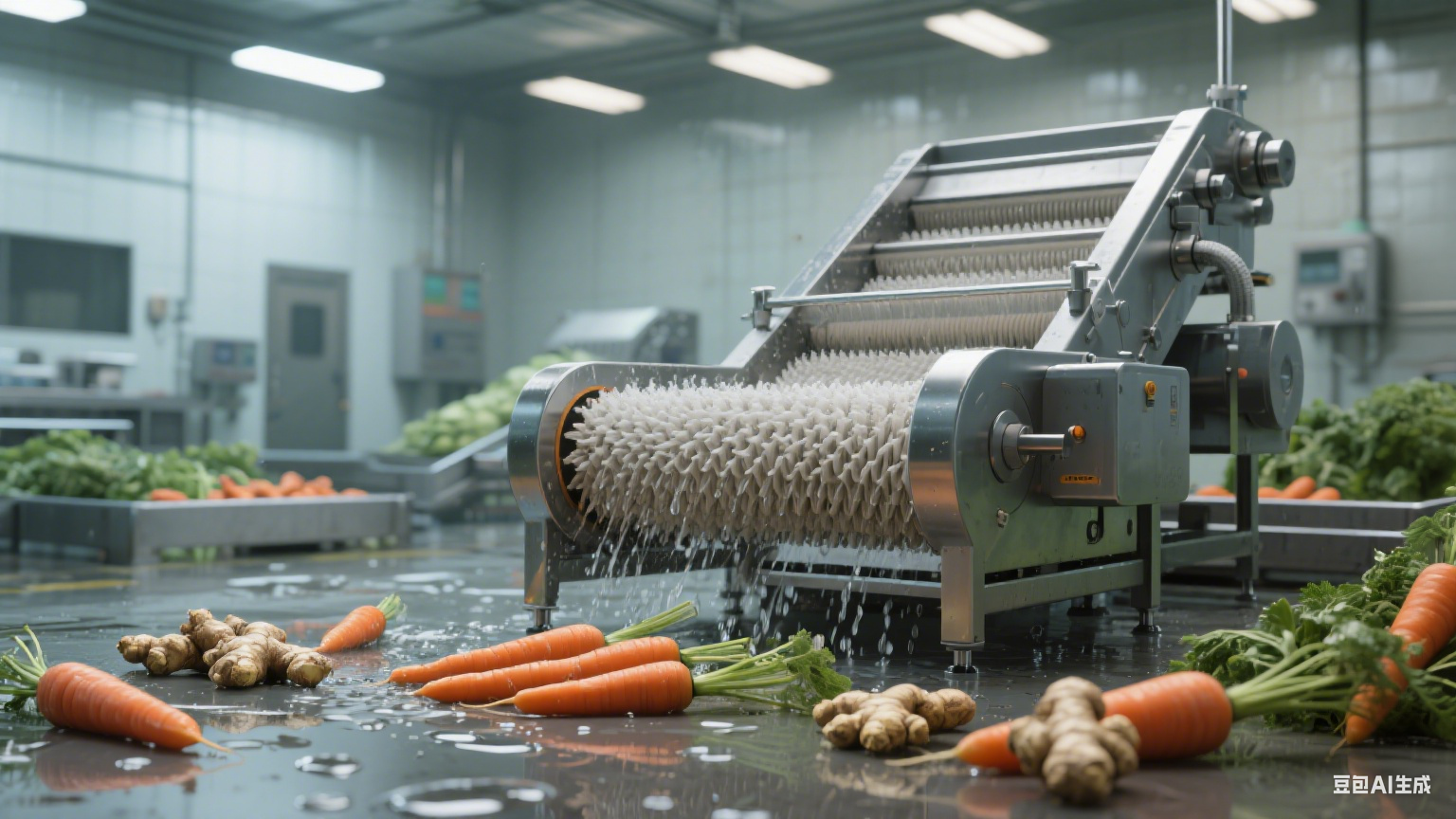 毛辊清洗机：食品加工的 “温柔清洁多面手”(3)