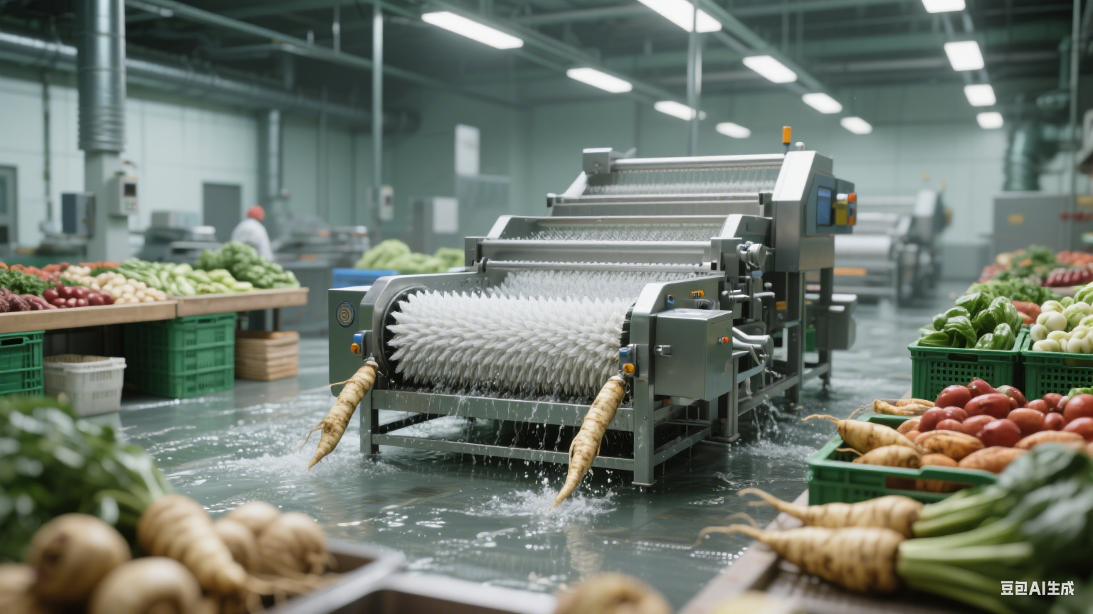 毛辊清洗机：食品加工的 “温柔清洁多面手”(5)