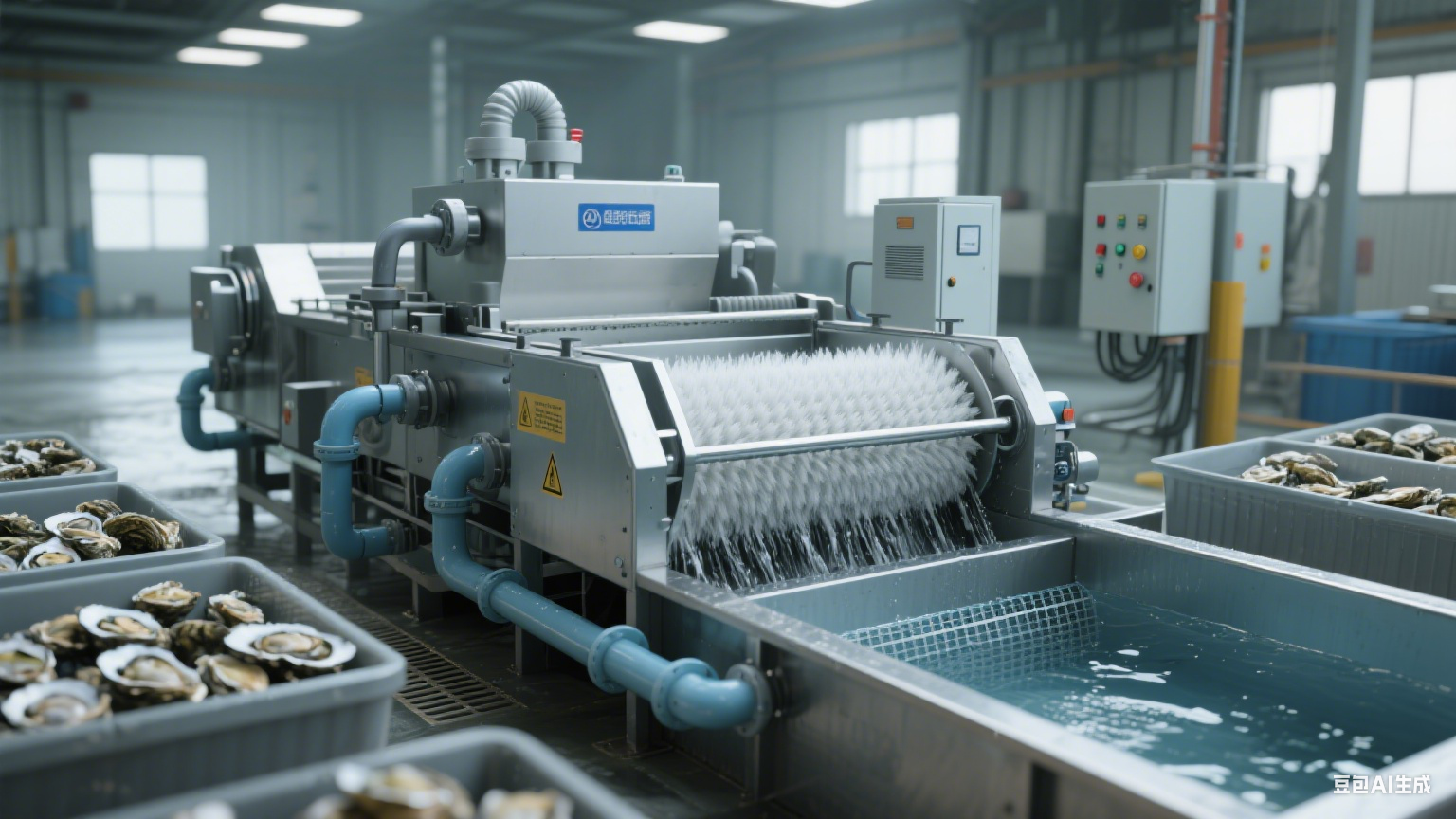 毛辊清洗机在食品加工厂海蛎子加工中的应用及核心价值(5)