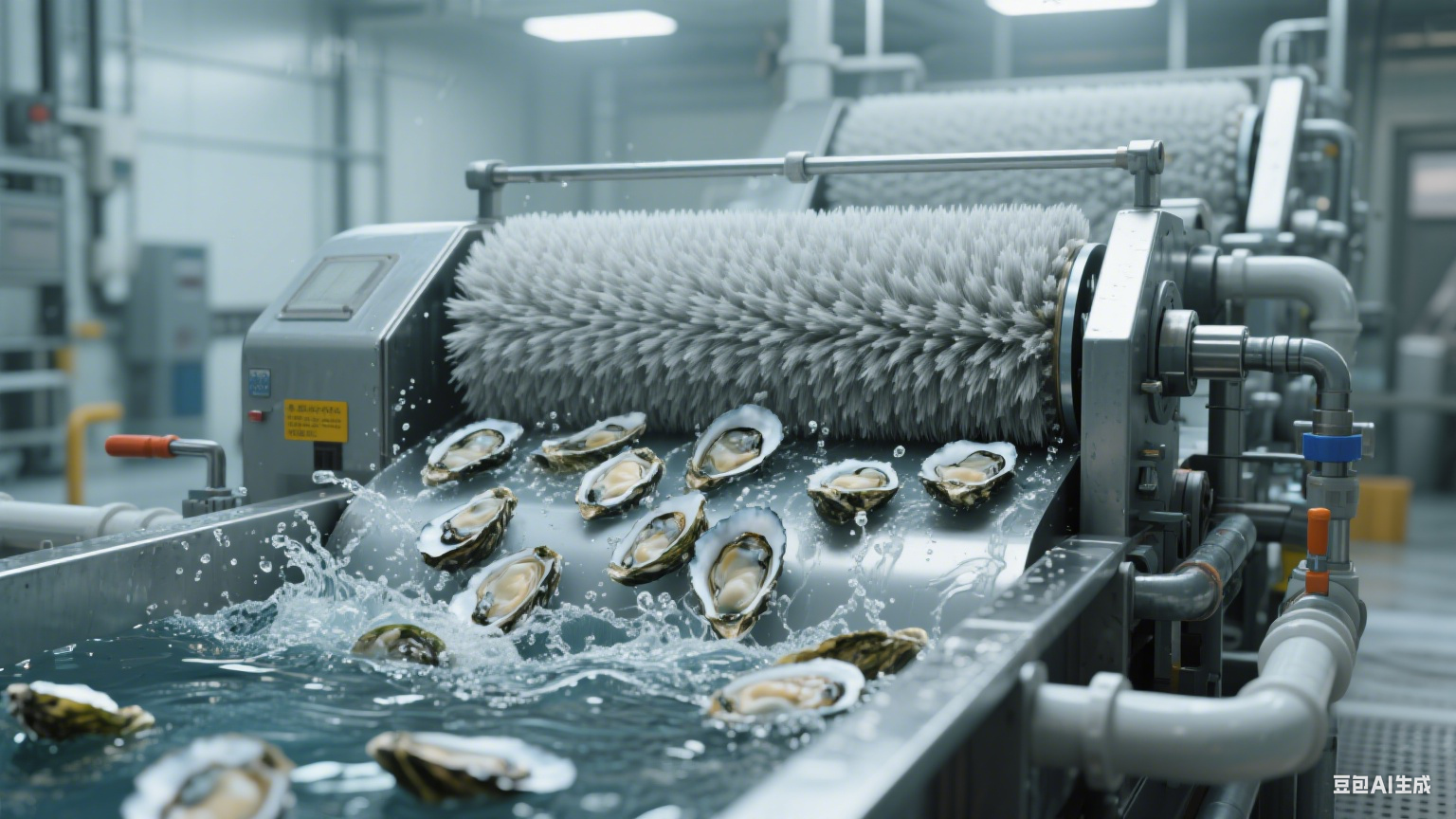 毛辊清洗机在食品加工厂海蛎子加工中的应用及核心价值(6)