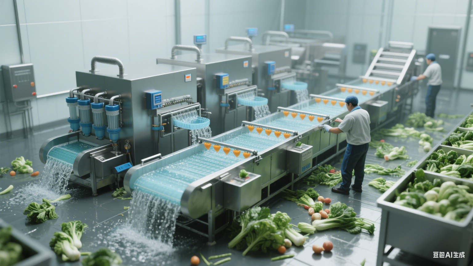 毛辊清洗机在蔬菜加工中的应用(5)