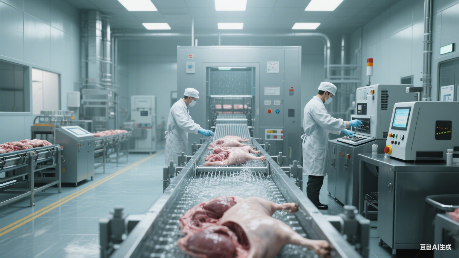 毛辊清洗机在肉类加工中的应用(4)