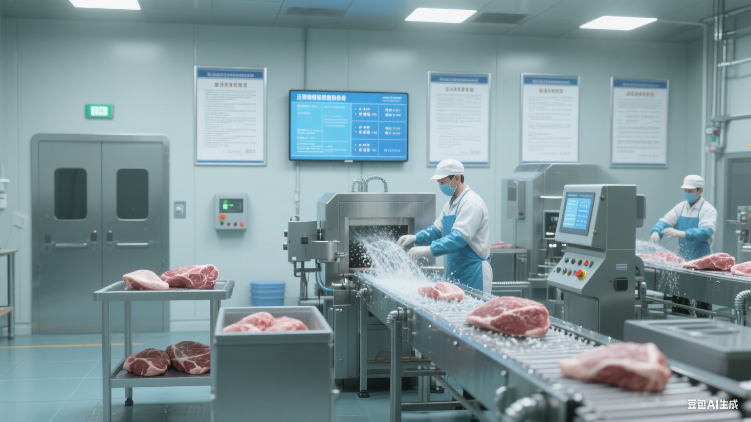 毛辊清洗机在肉类加工中的应用(5)