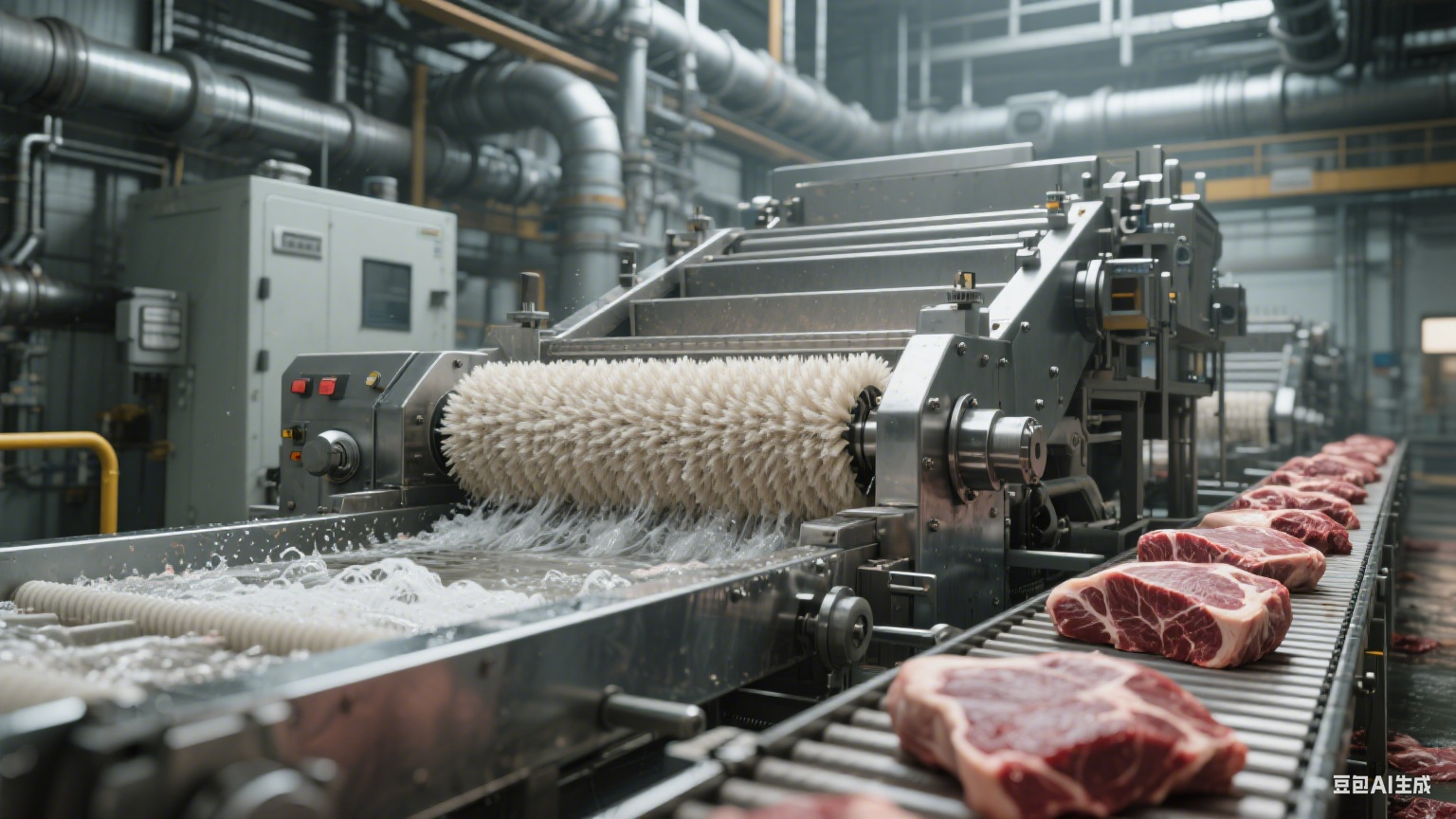 毛辊清洗机在牛肉加工中的应用(6)