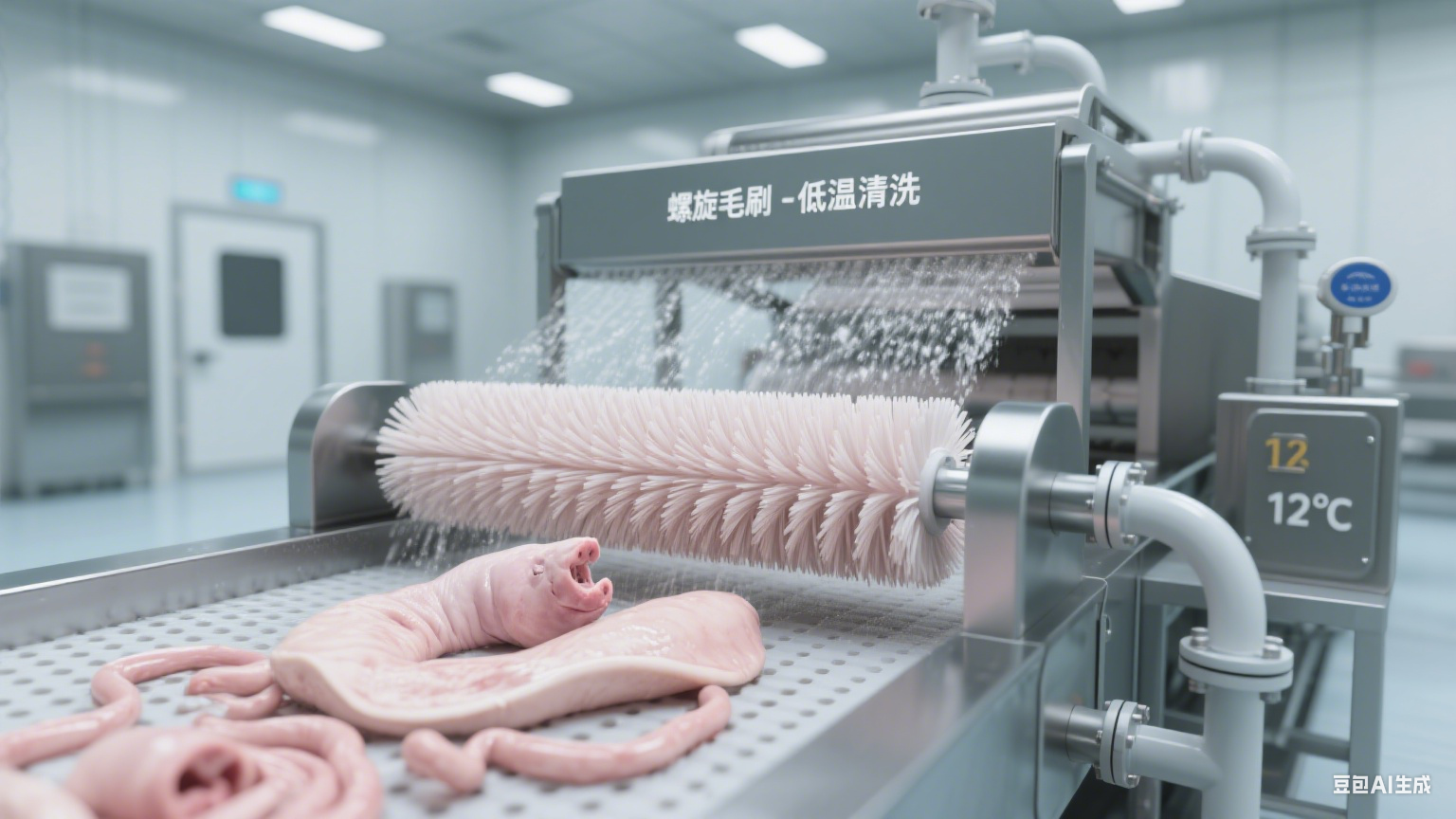 毛辊清洗机在猪肉加工中的应用(3)
