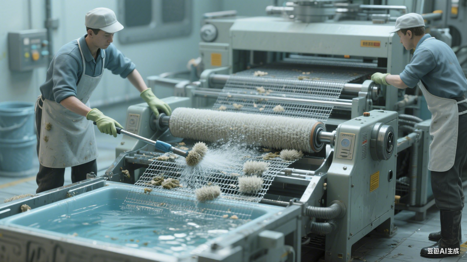 毛辊清洗机在猪肉加工中的应用(4)