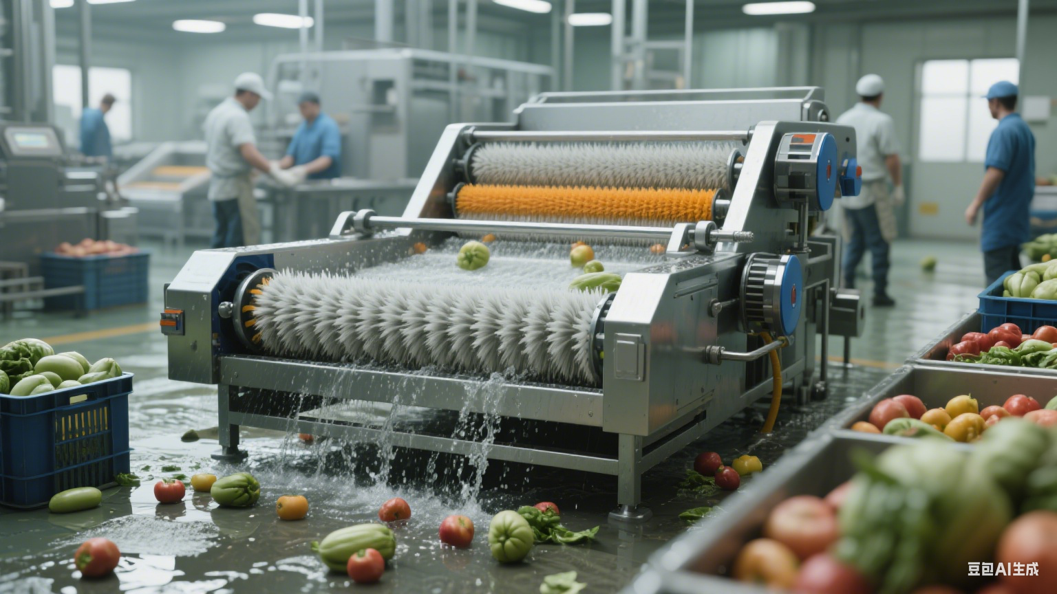 毛辊清洗机在食品加工厂中的核心作用(7) 毛辊清洗机在食品加工厂中的核心作用(7)