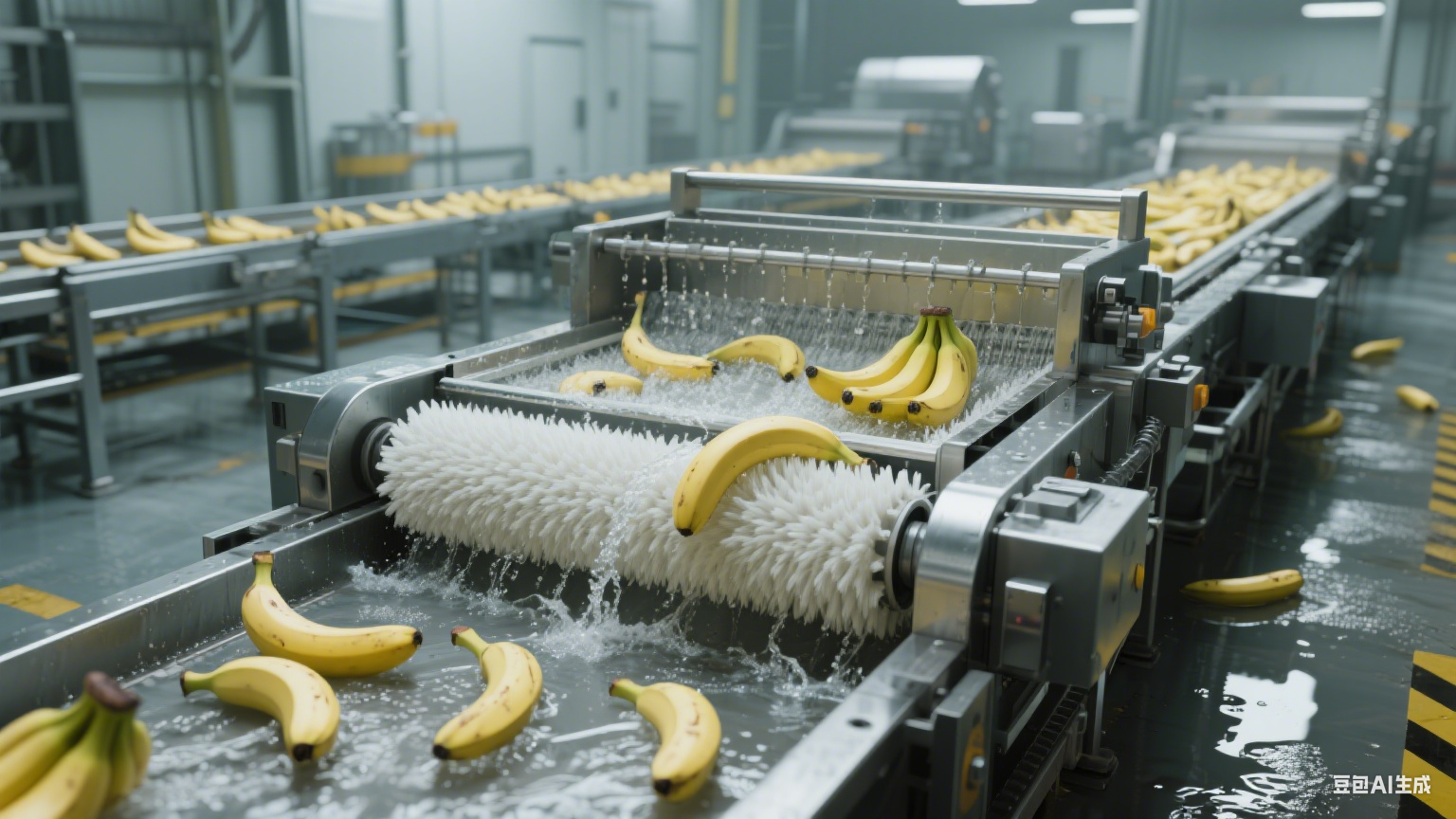 毛辊清洗机在香蕉加工的核心作用(5)