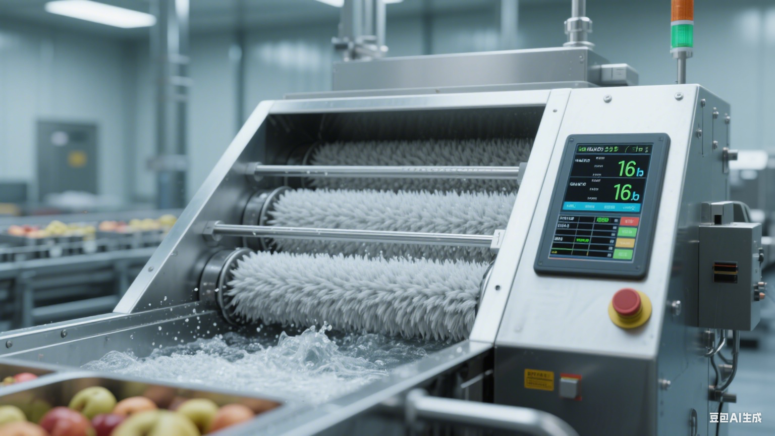 毛辊清洗机在草莓加工的核心作用(5)
