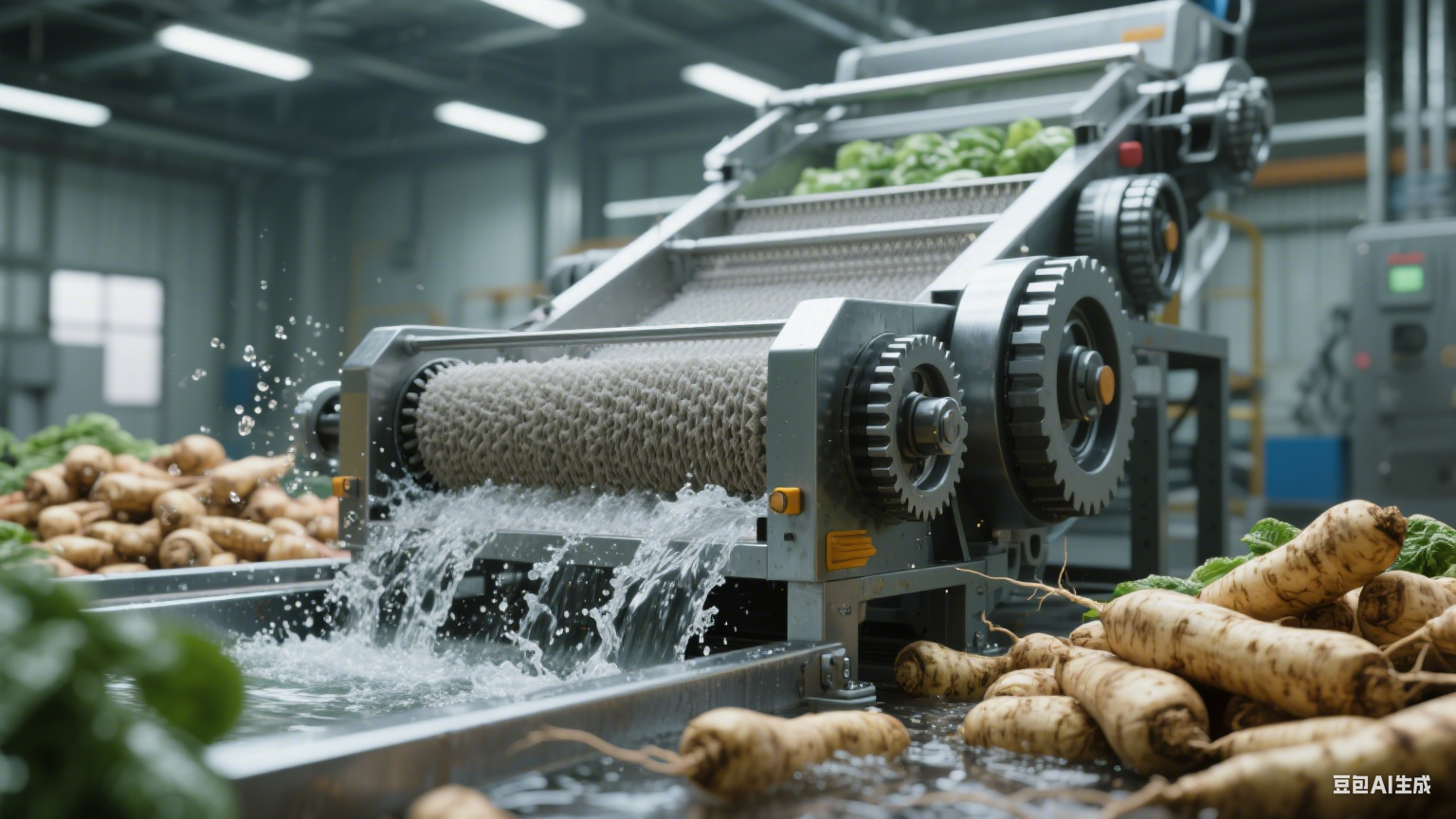 毛辊清洗机：根茎类蔬菜清洁的高效守护者(6)