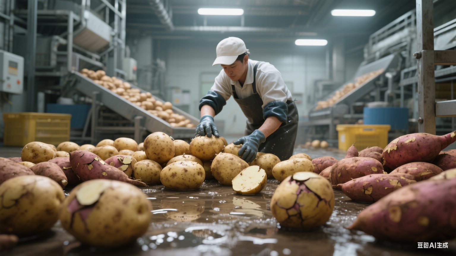 告别手洗！毛辊清洗机为食品加工厂高效处理土豆红薯(3)