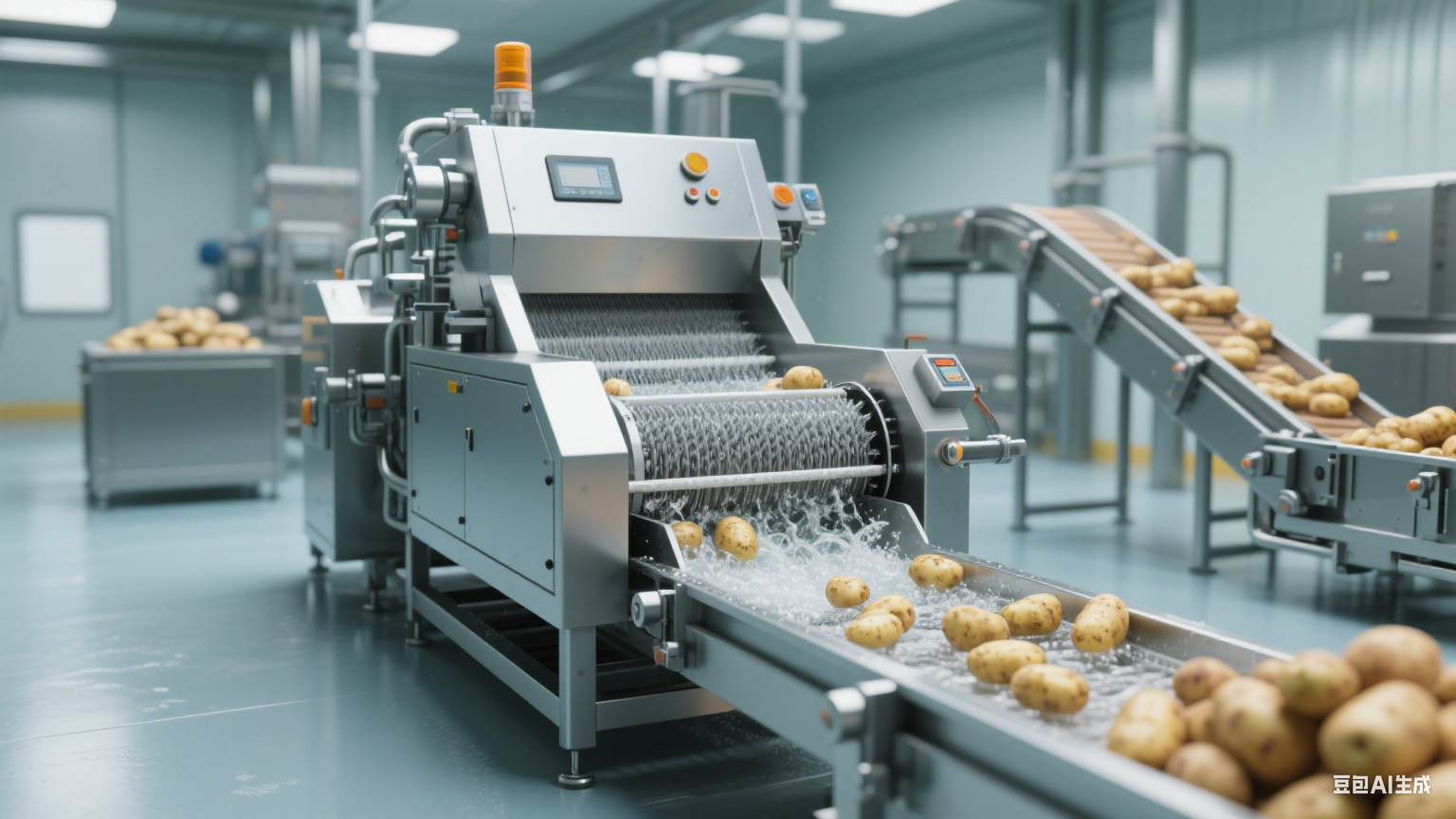 告别手洗！毛辊清洗机为食品加工厂高效处理土豆红薯(5)