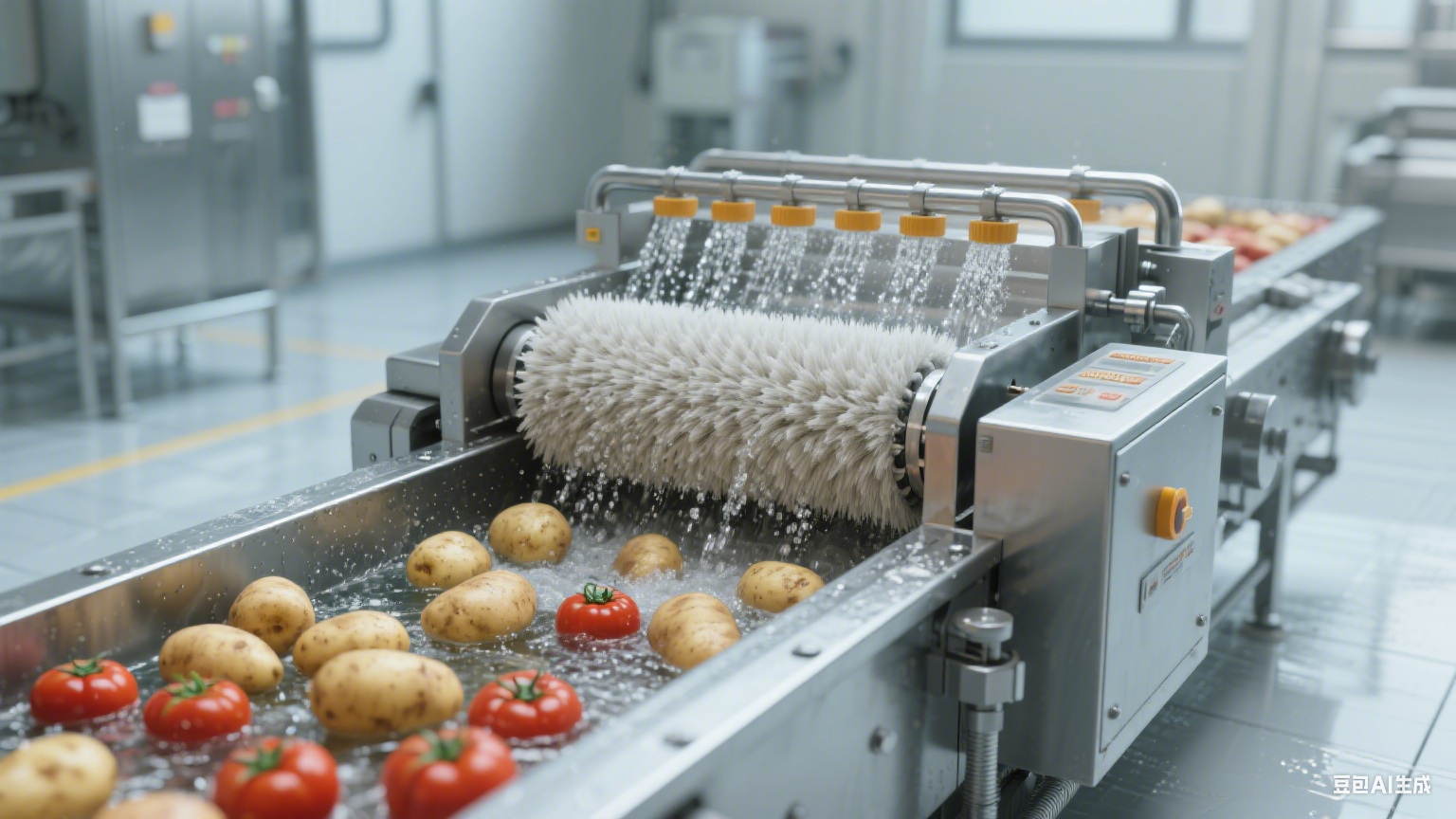 从泥土到洁净!毛辊清洗机让食材预处理更轻松(3) 从泥土到洁净!毛辊清洗机让食材预处理更轻松(3)