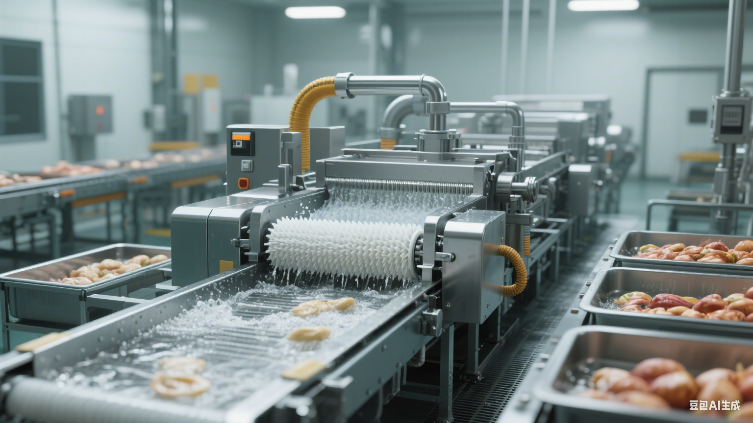 从泥土到洁净!毛辊清洗机让食材预处理更轻松(4) 从泥土到洁净!毛辊清洗机让食材预处理更轻松(4)