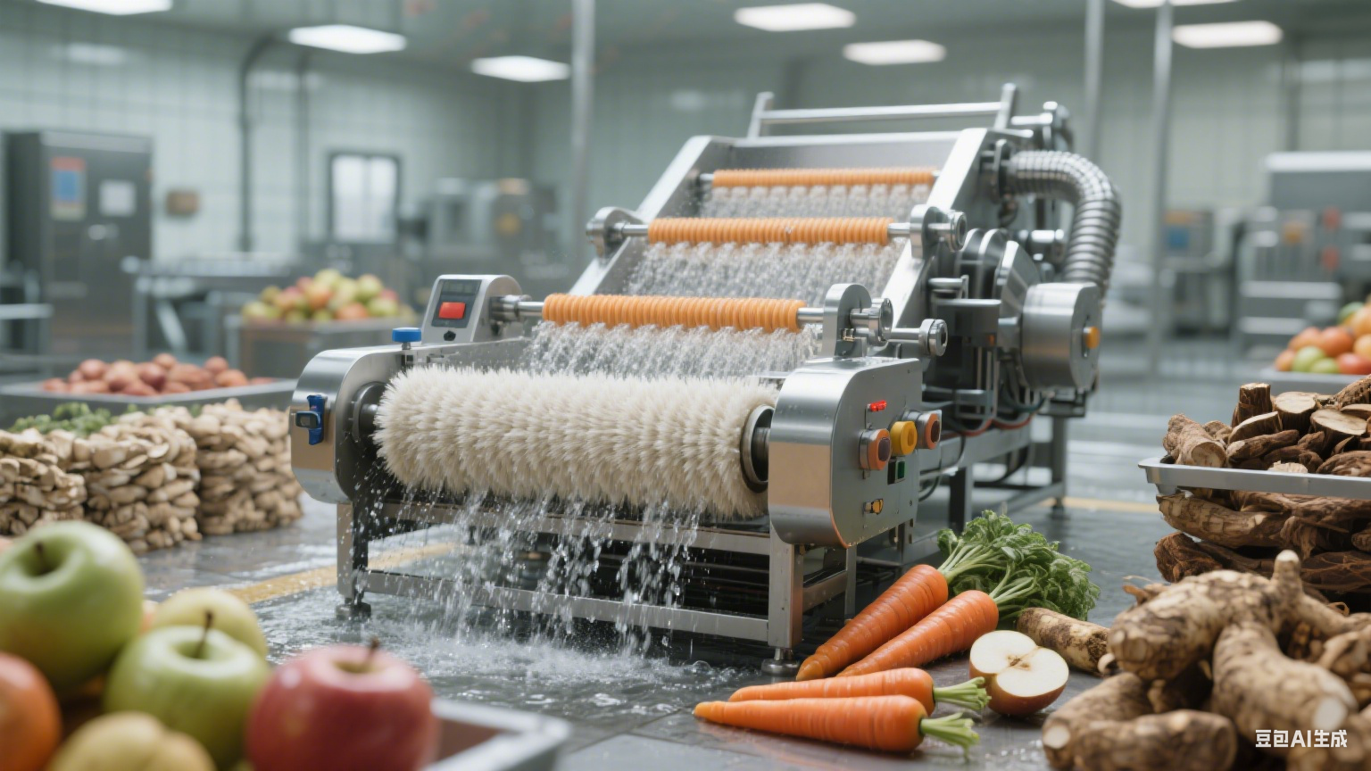 从泥土到洁净!毛辊清洗机让食材预处理更轻松(6) 从泥土到洁净!毛辊清洗机让食材预处理更轻松(6)