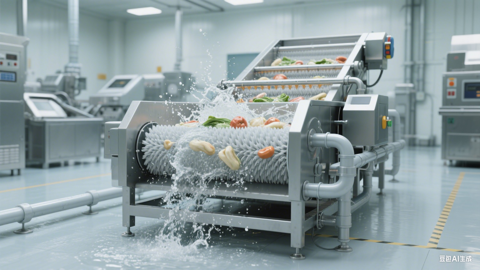 从泥土到洁净！毛辊清洗机让食材预处理更轻松(7)