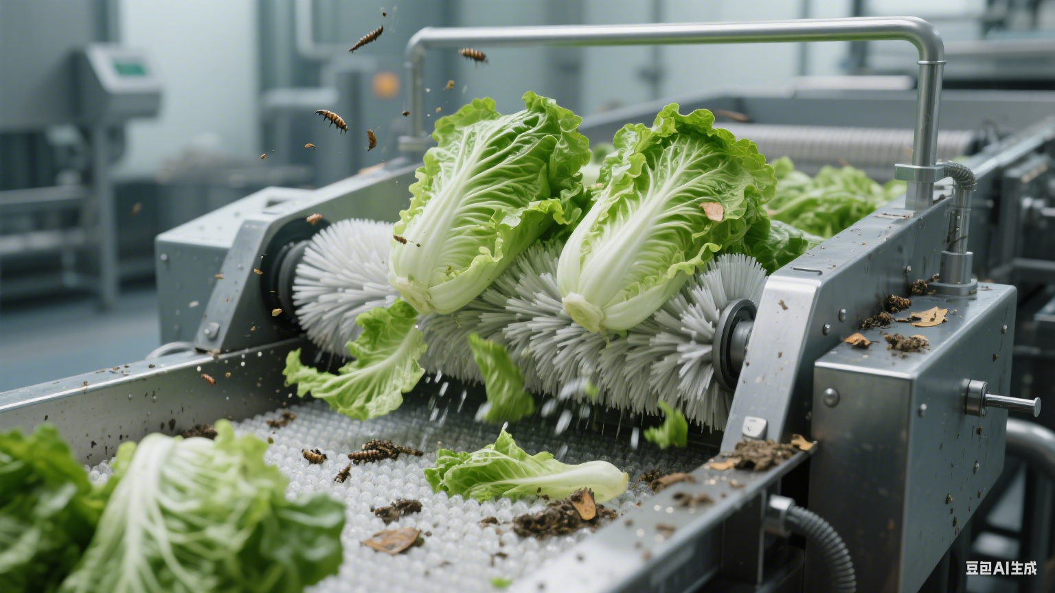 果蔬加工新神器！毛辊清洗机有效去杂降损耗(2)