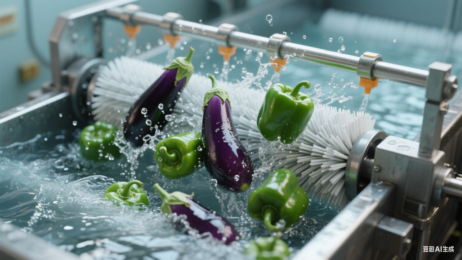 果蔬加工新神器！毛辊清洗机有效去杂降损耗(3)