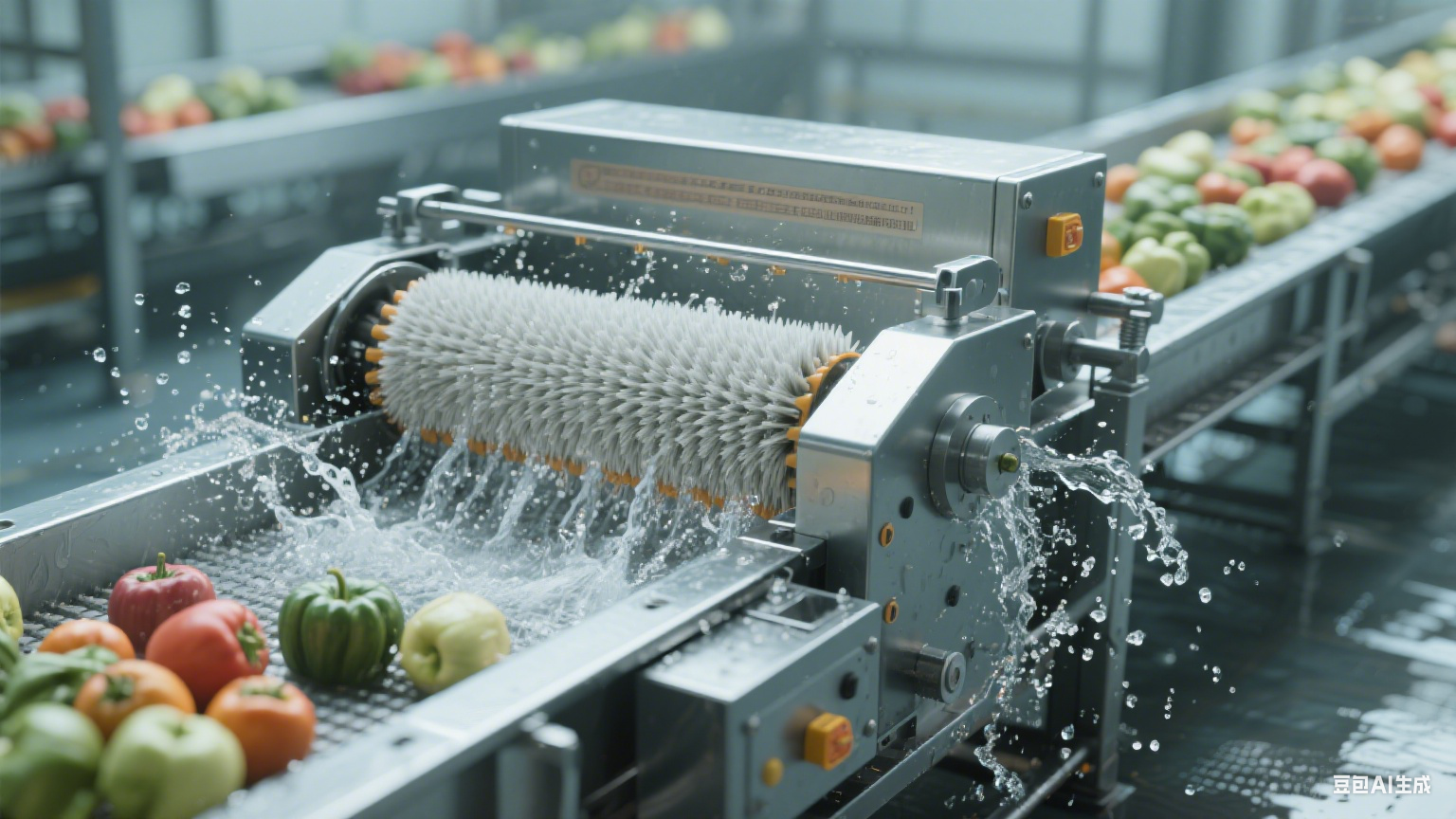 果蔬加工新神器！毛辊清洗机有效去杂降损耗(5)