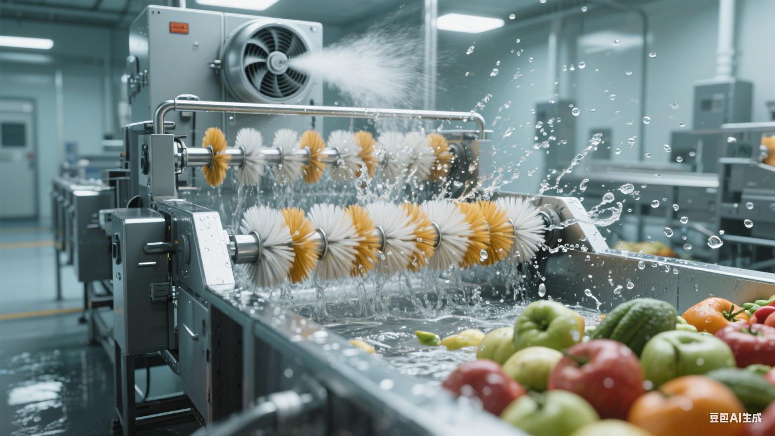 果蔬加工新神器！毛辊清洗机有效去杂降损耗(4)