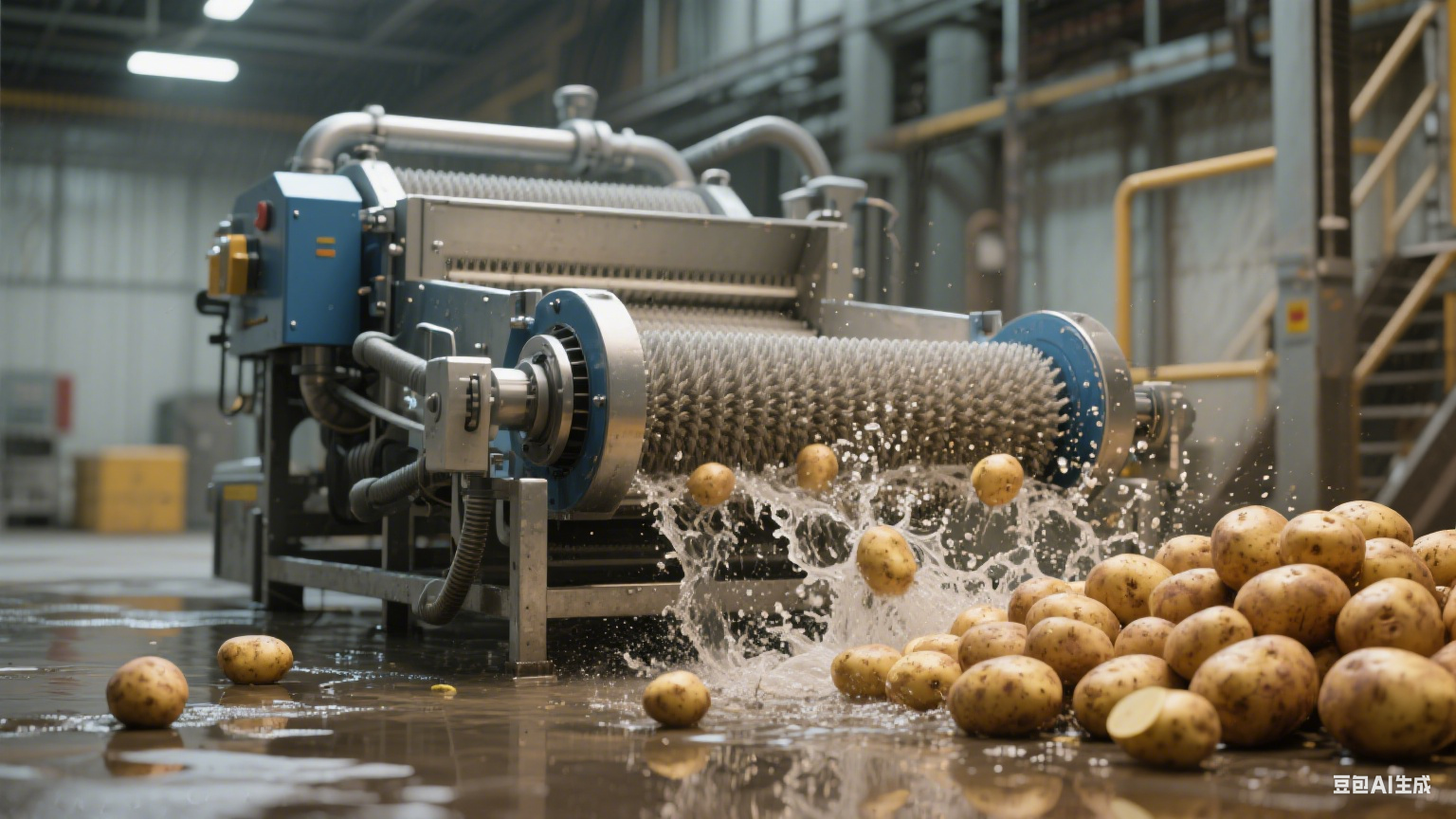 毛辊清洗机凭啥受欢迎？去污快、护食材、省人工(2)