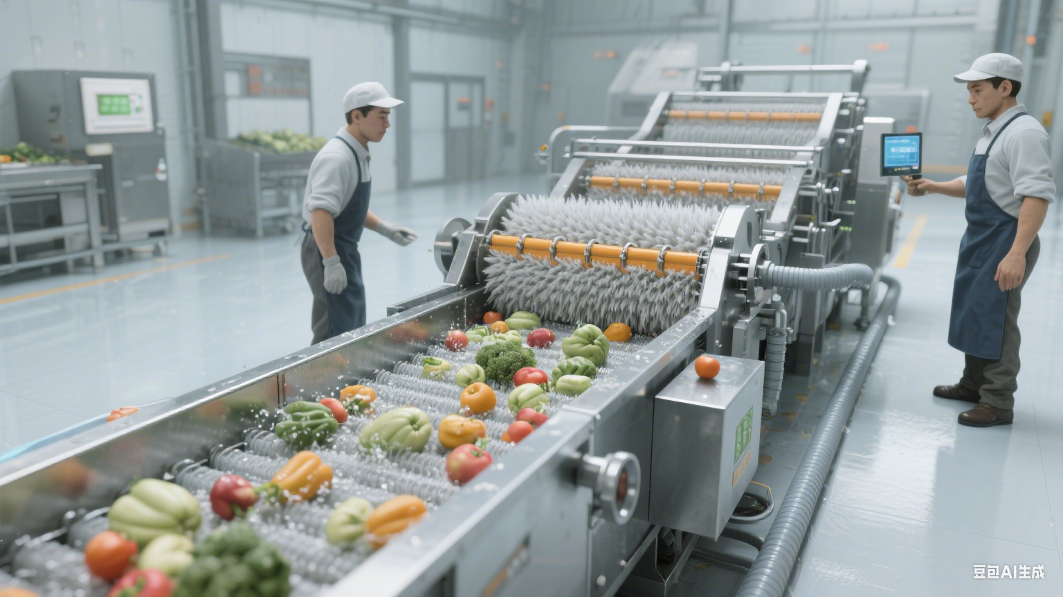 毛辊清洗机凭啥受欢迎？去污快、护食材、省人工(4)