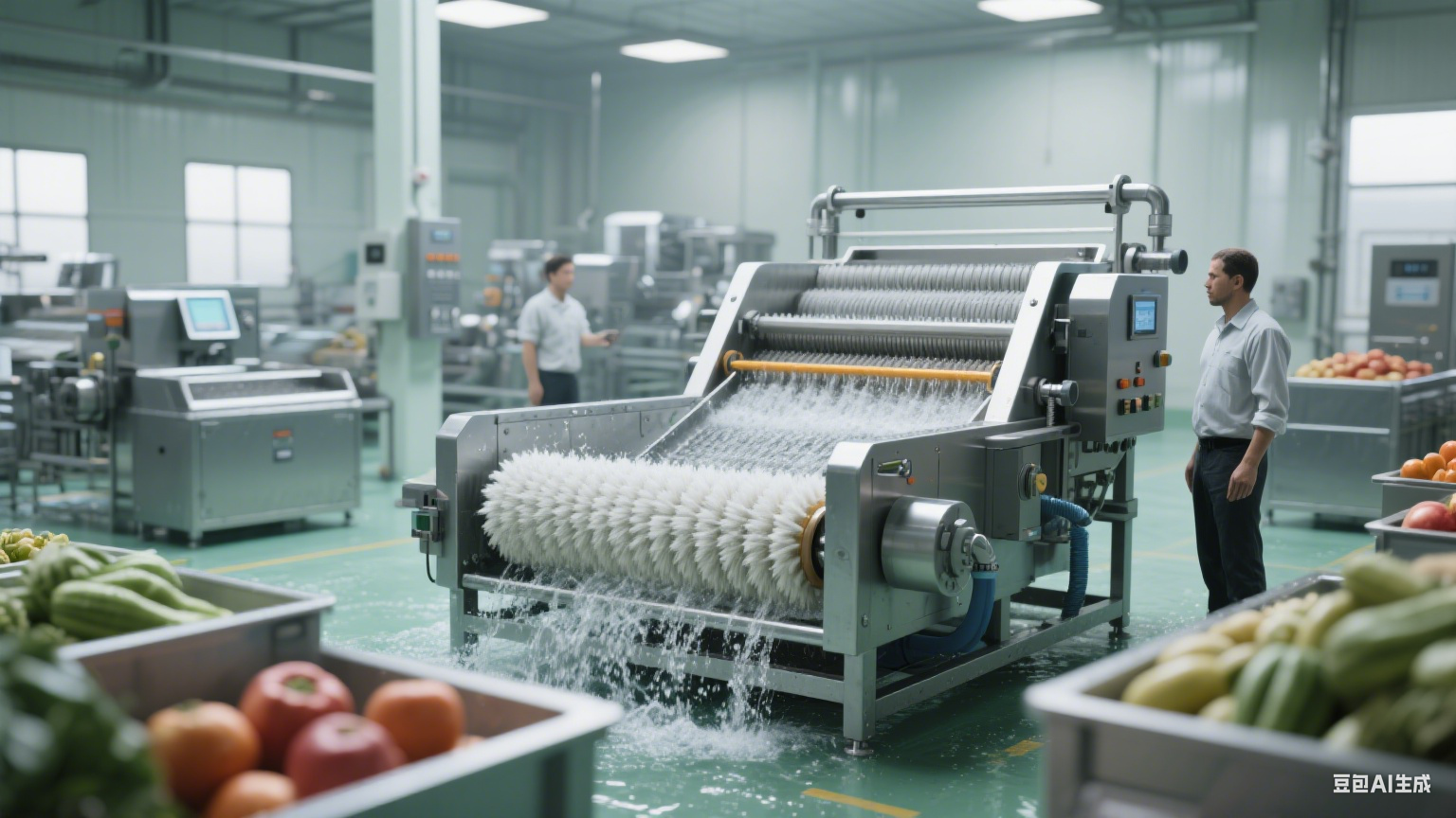 毛辊清洗机凭啥受欢迎？去污快、护食材、省人工(5)