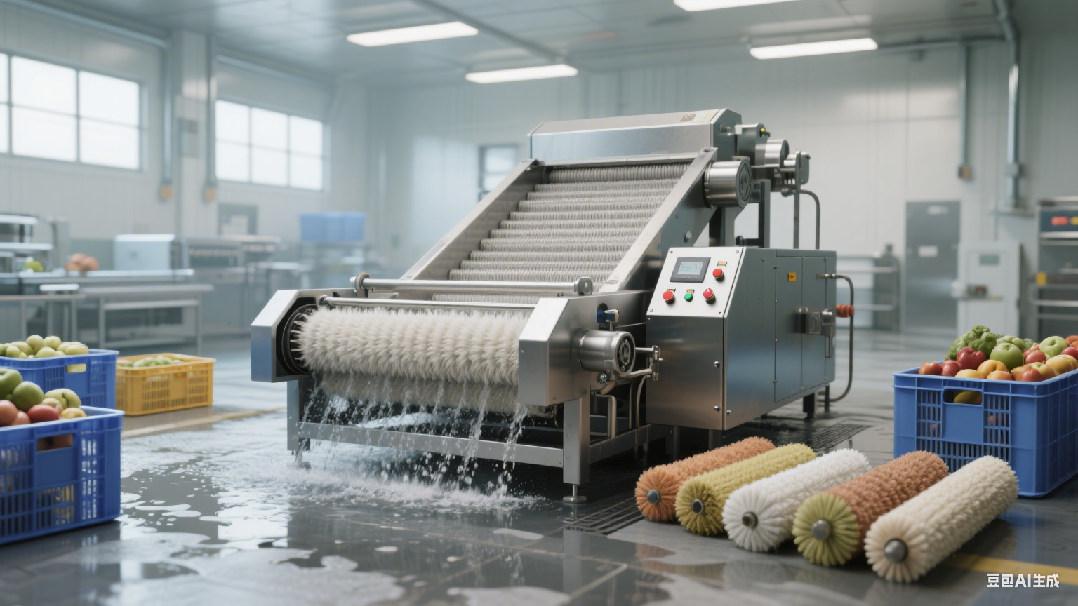 果蔬毛辊清洗机:护形与洁净的双重保障(2) 果蔬毛辊清洗机:护形与洁净的双重保障(2)
