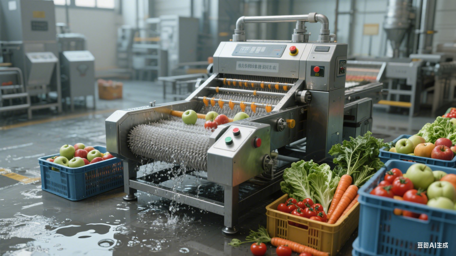 果蔬毛辊清洗机:护形与洁净的双重保障(4) 果蔬毛辊清洗机:护形与洁净的双重保障(4)