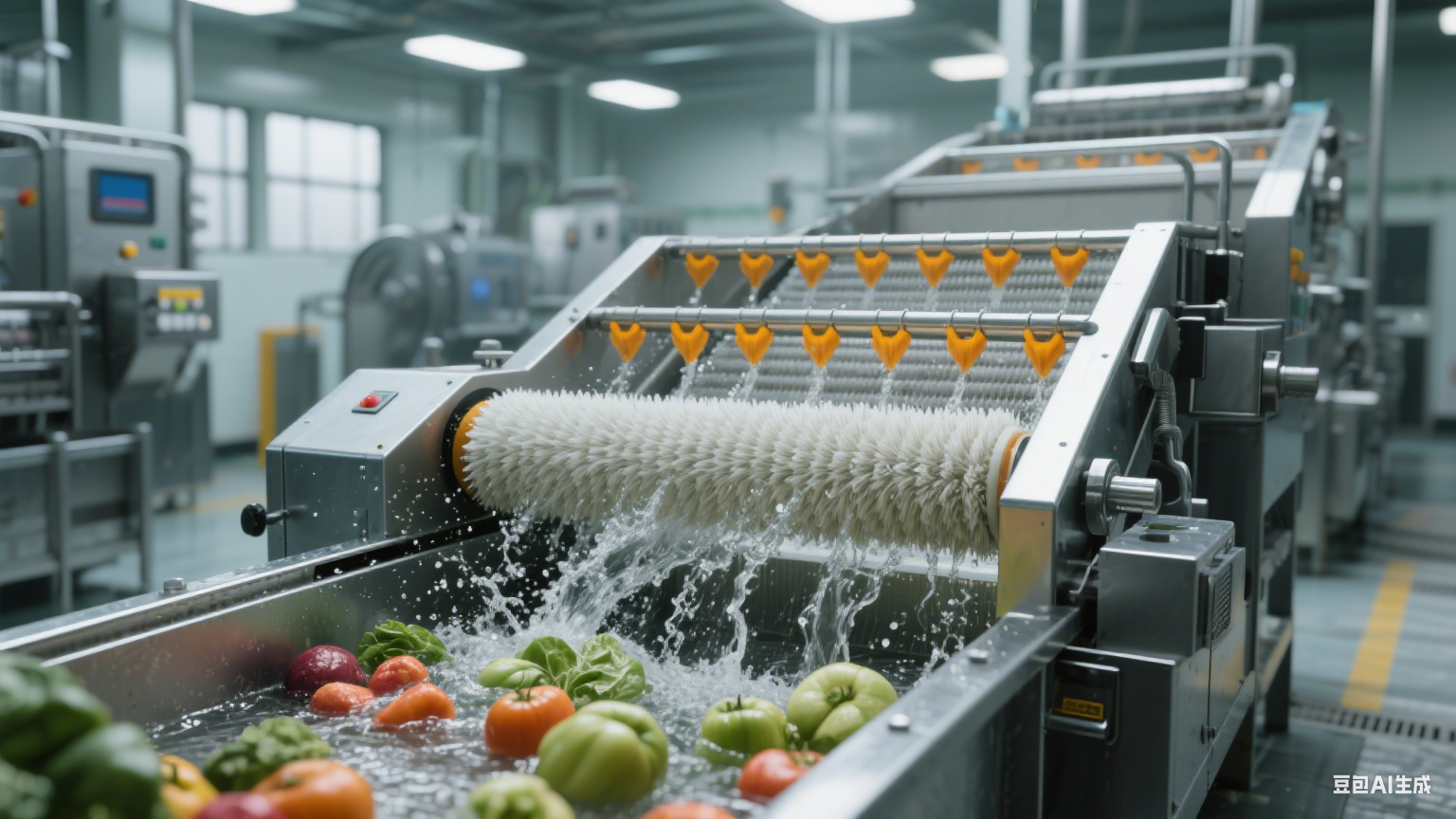 果蔬毛辊清洗机:护形与洁净的双重保障(5) 果蔬毛辊清洗机:护形与洁净的双重保障(5)