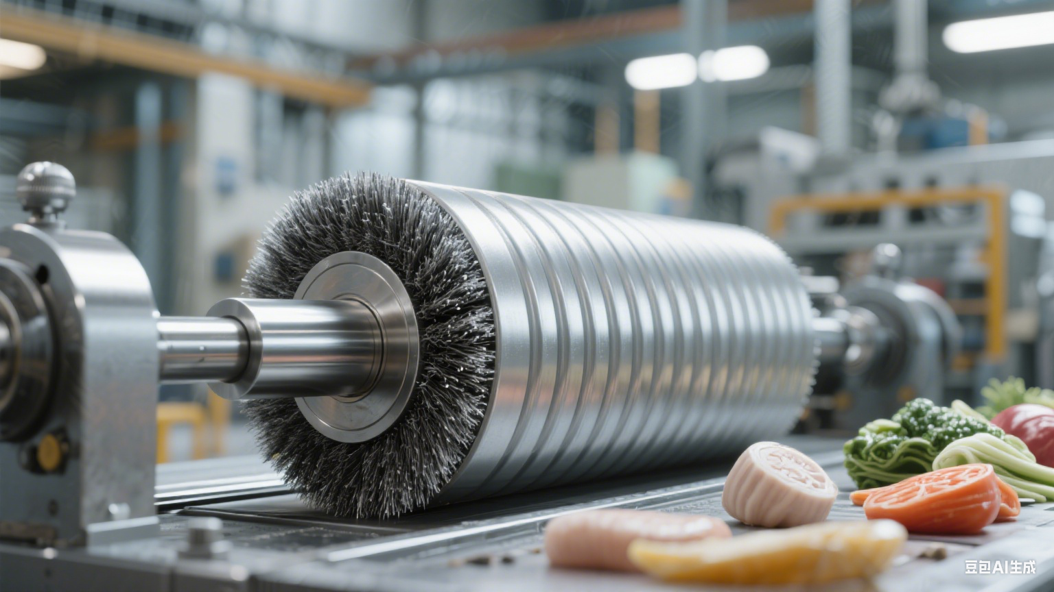 根茎类食材清洗福音！毛辊清洗机去污护表双在线(2)