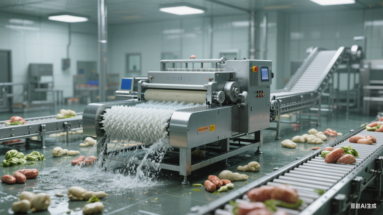 毛辊清洗机：解决批量清洗难题，助力食品厂扩产能(1)