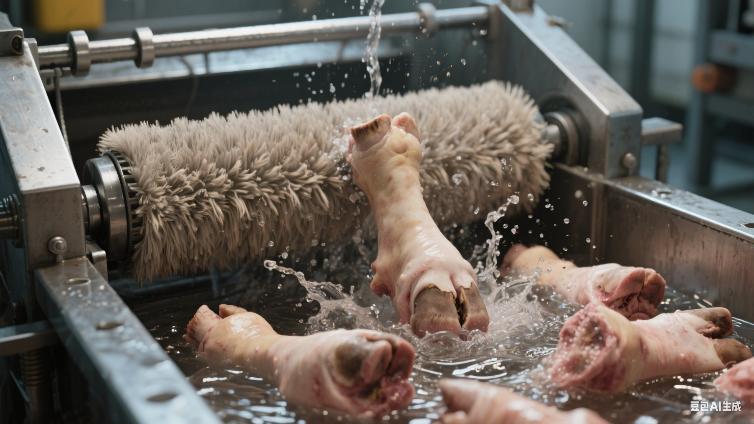 牛蹄毛辊清洗机：牛蹄上的毛毛能洗干净吗？(5)