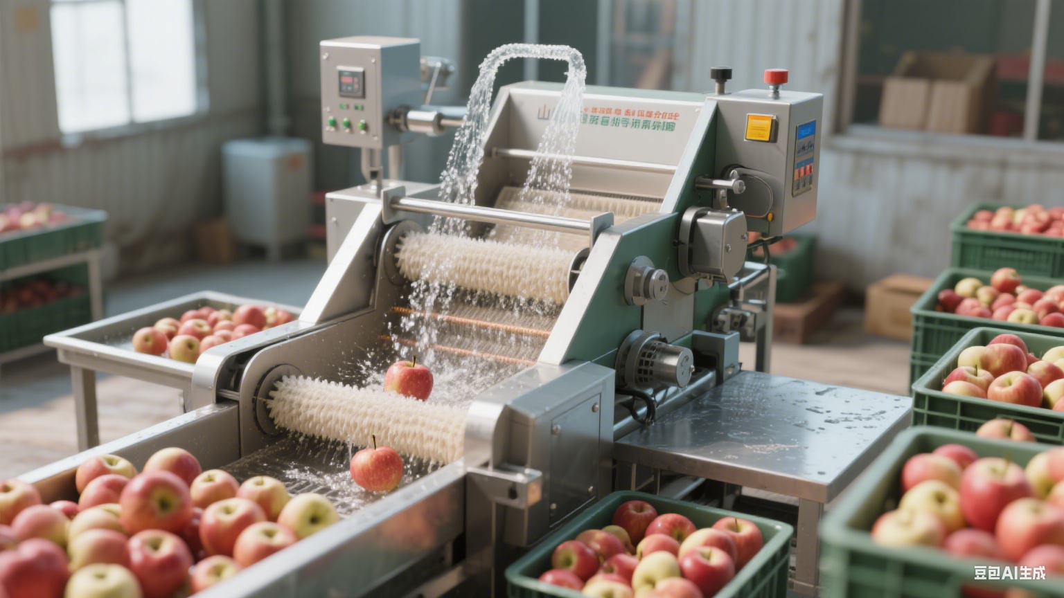 果净辊动：解密商用苹果毛辊清洗机的单次处理量密码(2)