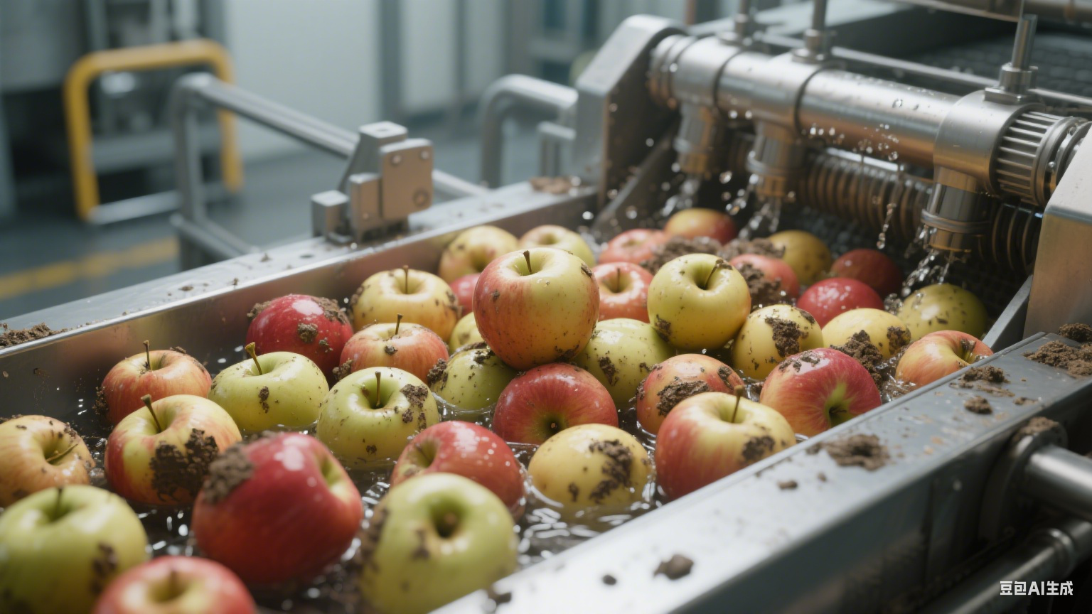 果净辊动：解密商用苹果毛辊清洗机的单次处理量密码(4)