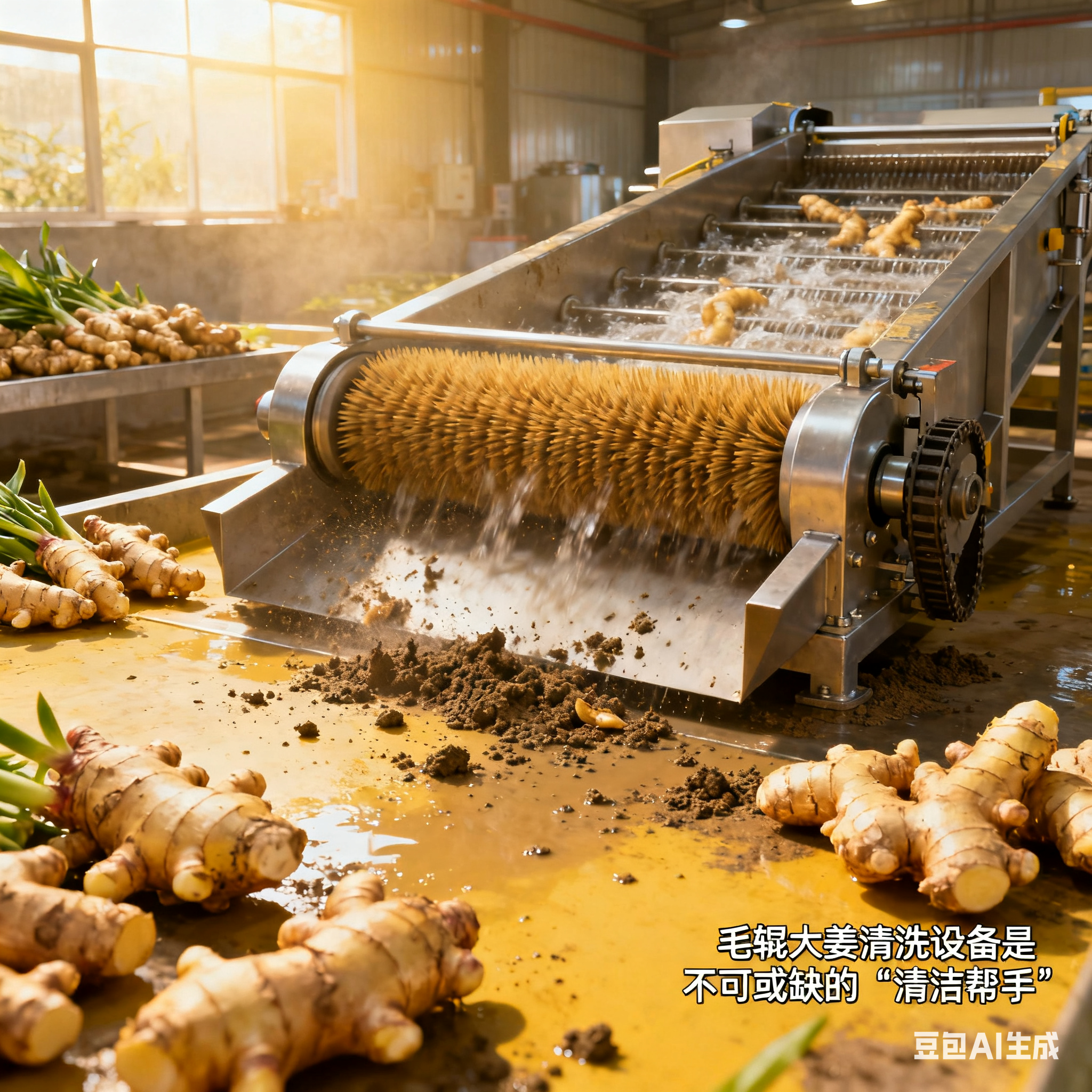 适配场景，毛辊大姜清洗设备净重有多少？(1)