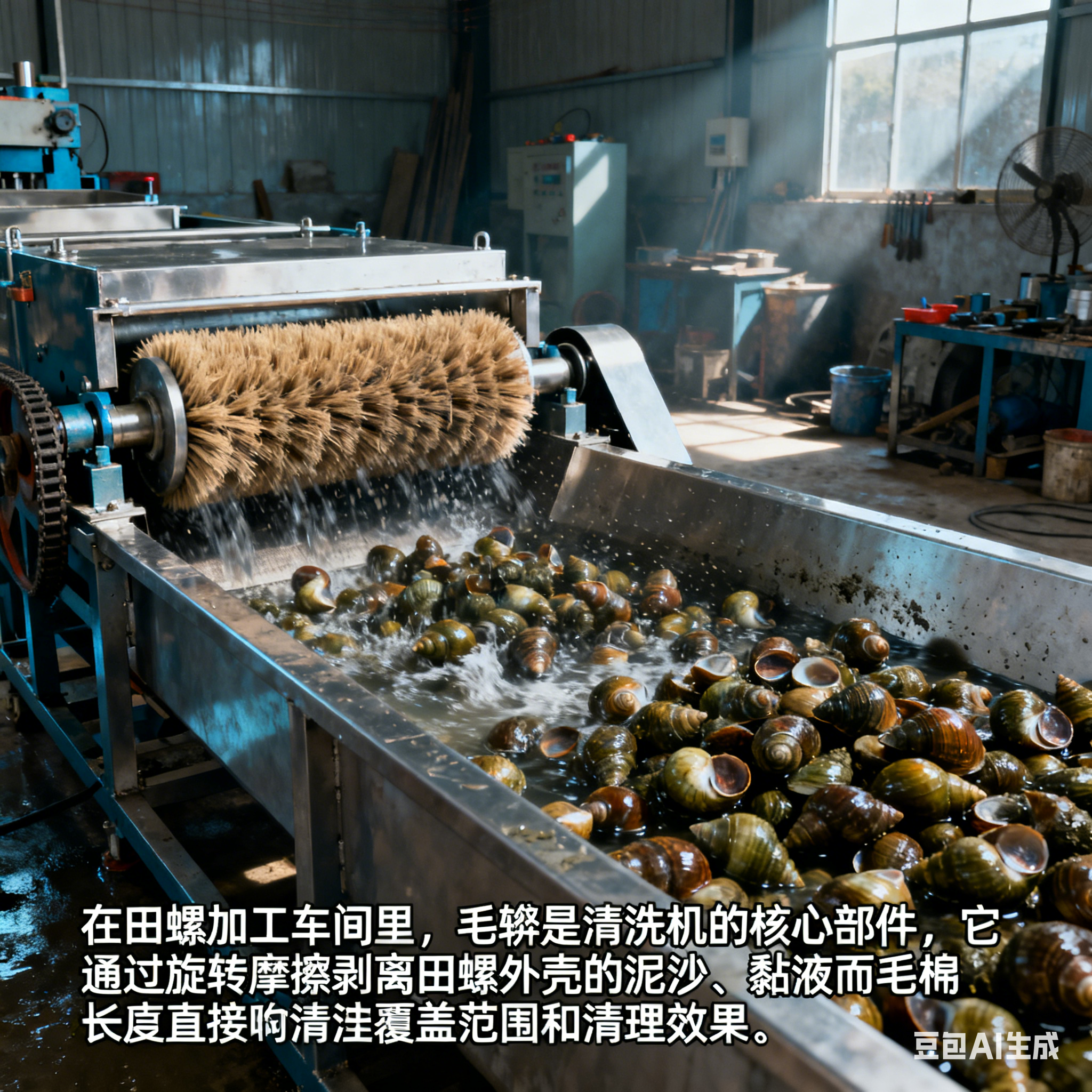 田螺毛辊清洗机，毛辊长度选多少合适？(1)