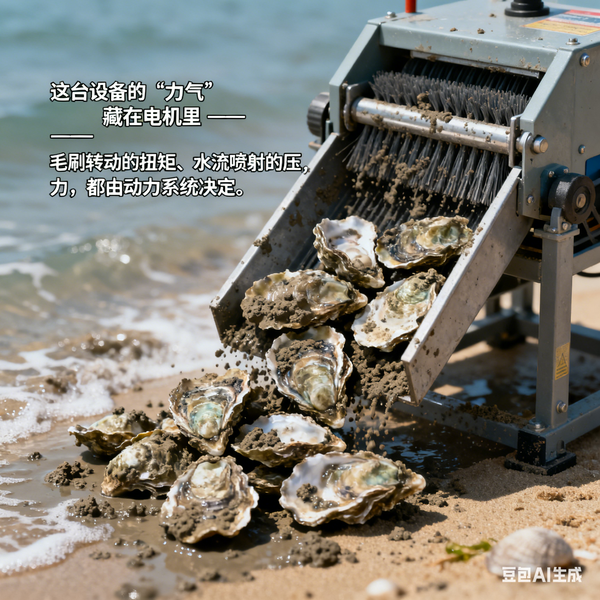 牡蛎毛刷清洗机，动力藏着什么讲究？(1)